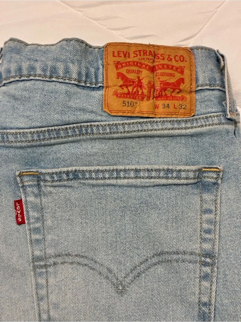 Levi's Light Wash Men's Slim Straight Jeans W34 L32